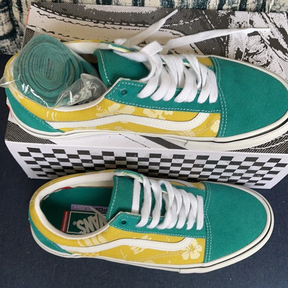Vans Skate Old Skool Aloha Marine/Gold MENS - Picture 3 of 16